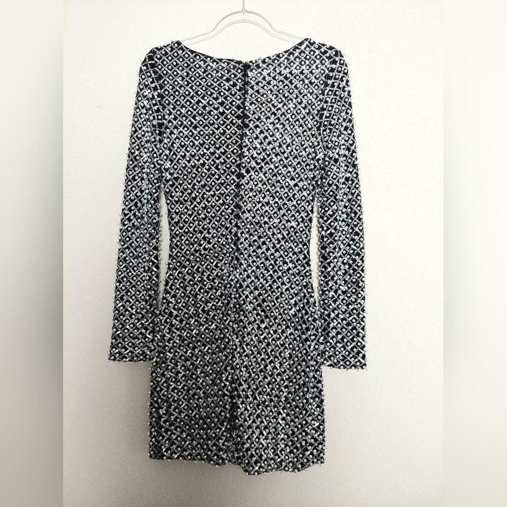 AKIRA Hamptons Holiday Pearl Mini Dress – Beaded Sequin Glam Bodycon Size M - Picture 5 of 14